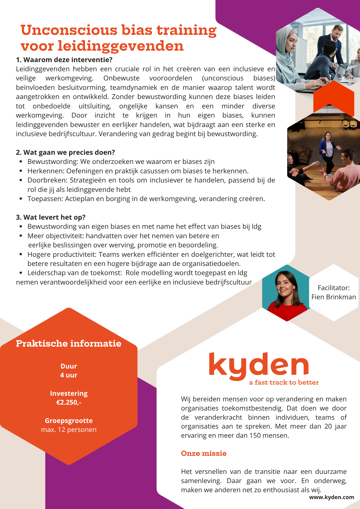 Unconscious bias training  voor leidinggevenden